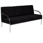 SPA 3 chrom, látka BONDAI BN7 (8033) - látka černá